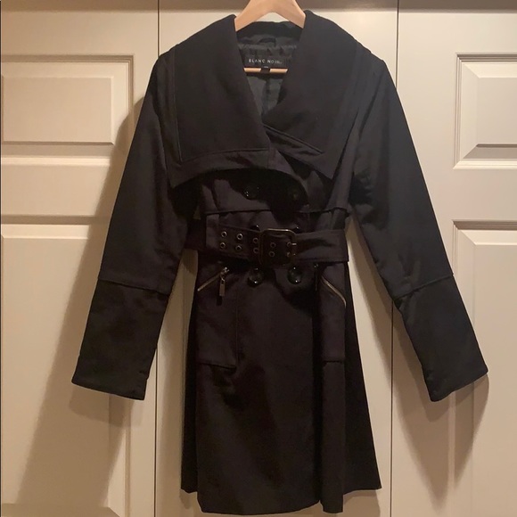 blanc noir Jackets & Coats Stylish Rain Coat Edgy Trench Coat